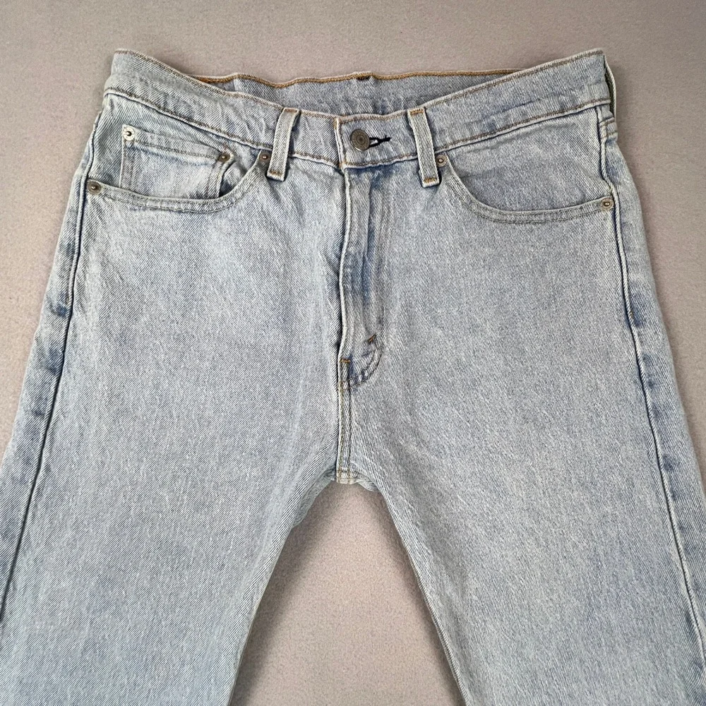 Levi's 505 Regular Fit Jeans Mens 32x30 Light Wash Denim Straight Leg Casual